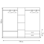 Ντουλάπα ρούχων πεντάφυλλη OLYMPUS χρώμα wenge - Image 7