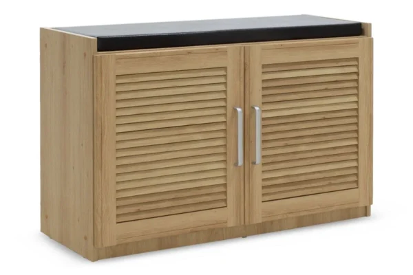 Παπουτσοθήκη-Σκαμπό Crispy pakoworld 9 ζεύγων χρώμα sonoma με μαξιλάρι