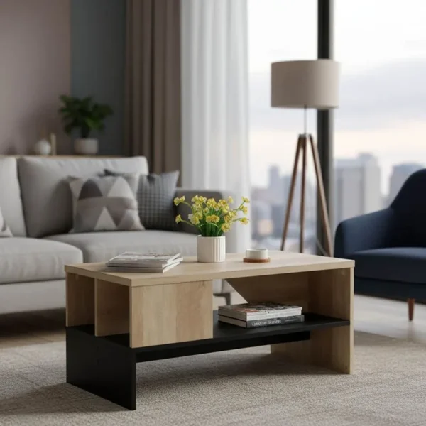 Τραπέζι σαλονιού Naya sonoma-ανθρακί