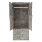 Ντουλάπα ρούχων δίφυλλη OLYMPUS χρώμα antique ανθρακί - Image 2