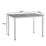 Τραπέζι Witte MDF/Metal σε sonoma απόχρωση με λευκο πόδι 110x70x76εκ - Image 7