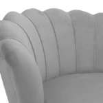 Πολυθρόνα Daimon βελούδο γκρι-χρυσό - Image 6