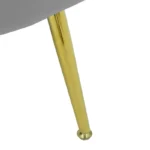 Πολυθρόνα Daimon βελούδο γκρι-χρυσό - Image 7