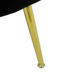 Πολυθρόνα Daimon  βελούδο μαύρο-χρυσό - Image 7