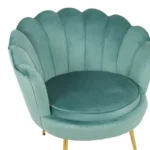 Πολυθρόνα Daimon βελούδο σε φυστικί-χρυσό απόχρωση - Image 6