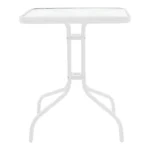 Τραπέζι Watson μέταλλο λευκό-γυαλί - Image 4