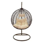 Κούνια Zafer μέταλλο-pp καφέ-μαξιλάρι μπεζ - Image 6