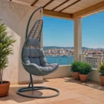 Κούνια Soleil κρεμαστή μέταλλο-pp-μαξιλάρι γκρι - Image 7