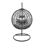 Κούνια Hudson κρεμαστή μέταλλο-pp-μαξιλάρι γκρι - Image 6