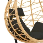 Κούνια Hudson κρεμαστή μέταλλο μαύρο-pp φυσικό-μαξιλάρι μαύρο - Image 3