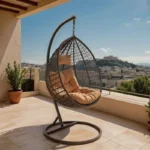 Κούνια Zafer κρεμαστή μέταλλο-pp καφέ σφ.-μαξιλάρι μπεζ - Image 7