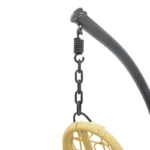 Κούνια κήπου Soleil κρεμαστή pp σε φυσικό χρώμα και μαύρο μέταλλο - Image 4