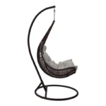 Κούνια Soleil κρεμαστή μέταλλο καφέ-pp καφέ-μαξιλάρι μπεζ - Image 6