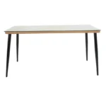 Τραπέζι Naoki μέταλλο μαύρο-pe φυσικό-γυαλί - Image 4