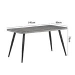 Τραπέζι Naoki γυάλινο- pe rattan σε φυσική απόχρωση με μαυρα πόδια - Image 2