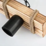 Φωτιστικό οροφής μονόφωτο PWL-1027 Ε27 φυσικό-μαύρο - Image 3