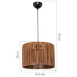 Φωτιστικό οροφής μονόφωτο PWL-1117  Ε27 καφέ - Image 2