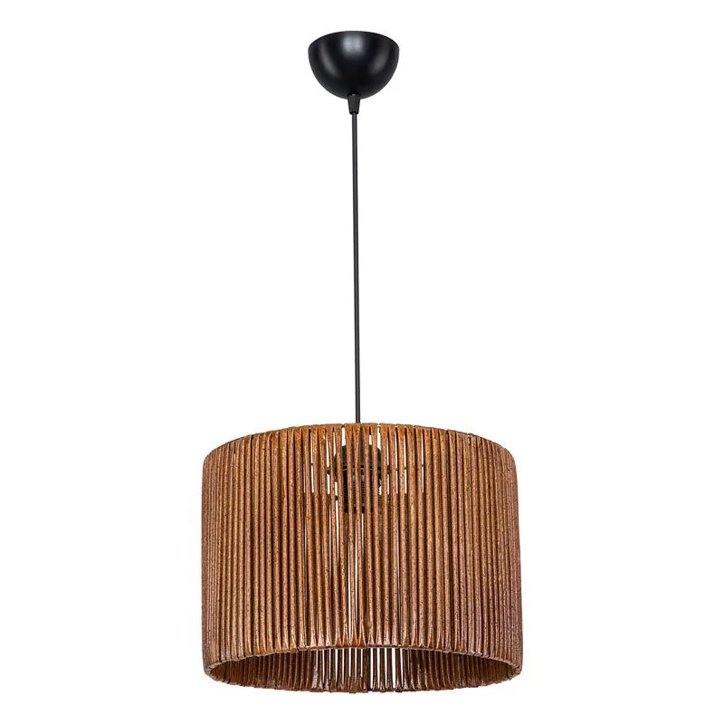 147-000062 Φωτιστικό οροφής μονόφωτο PWL-1117 Ε27 καφέ - Image 1