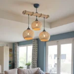 Φωτιστικό οροφής τρίφωτο Fiona Ε27 κρεμ-φυσικό - Image 4