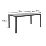 Τραπέζι Nares αλουμίνιο ανθρακί-plywood γκρι - Image 2