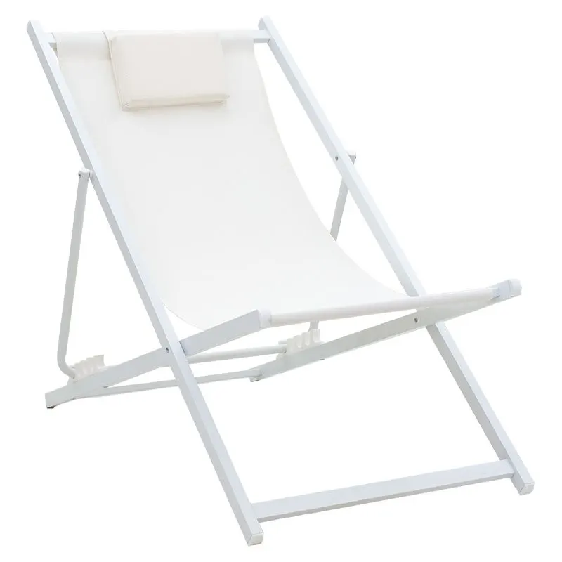 152-000008 Σεζλόνγκ επαγγελματική Corte αλουμίνιο λευκό-textilene μπεζ - Image 1