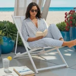 Σεζλόνγκ επαγγελματική Corte αλουμίνιο λευκό-textilene μπεζ - Image 5