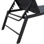 Ξαπλώστρα Kiara αλουμίνιο-textilene ανθρακί στοιβαζόμενη - Image 3