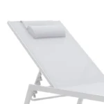 Ξαπλώστρα Kiara αλουμίνιο λευκό-textilene μπεζ - Image 4