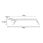 Ξαπλώστρα Kiara αλουμίνιο λευκό-textilene μπεζ - Image 2