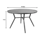 Τραπέζι Appa αλουμίνιο και plywood σε ανθρακί απόχρωση - Image 2