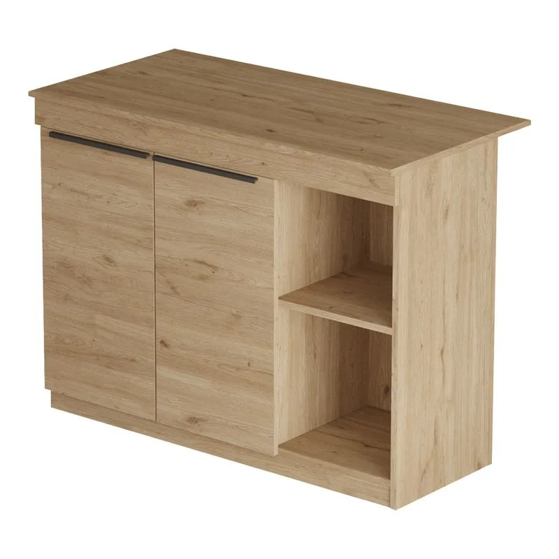 176-000211 Τραπέζι-πάγκος κουζίνας Kogile σε φυσική απόχρωση 120x60x88.2εκ - Image 1