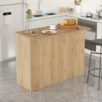 Τραπέζι-πάγκος κουζίνας Kogile σε φυσική απόχρωση 120x60x88.2εκ - Image 3