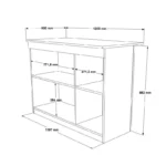 Τραπέζι-πάγκος κουζίνας Kogile σε φυσική απόχρωση 120x60x88.2εκ - Image 5