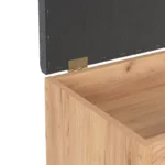 Έπιπλο εισόδου σκαμπό-παπουτσοθήκη Oriental σε oak απόχρωση - Image 5