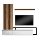 Σύνθετο σαλονιού Claironse σε φυσική απόχρωση-ανθρακί-ανοιχτό γκρι - Image 2