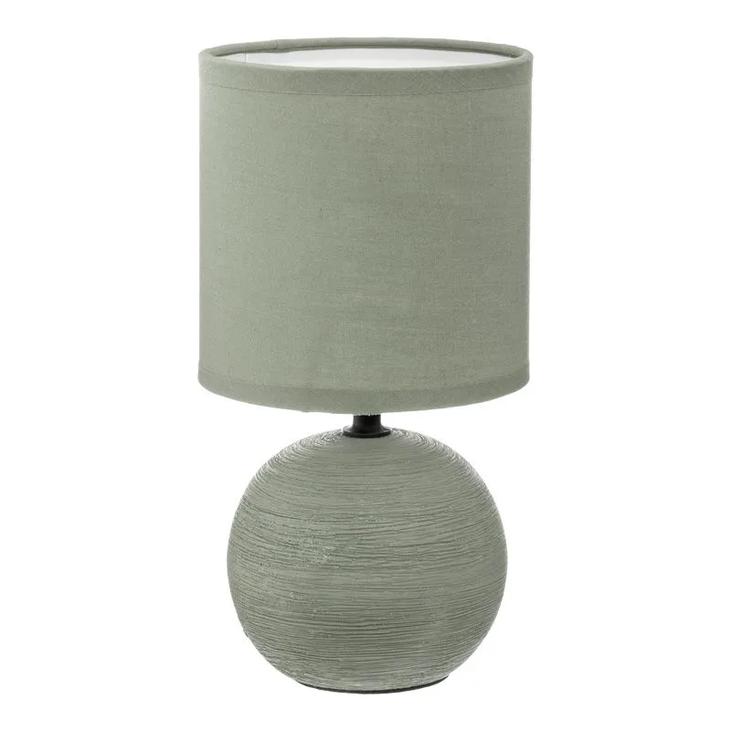 199-000529 Επιτραπέζιο φωτιστικό PWL-1210 Ε14 60W κεραμικό χακί - Image 1