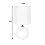 Επιτραπέζιο φωτιστικό PWL-1210 Ε14 60W κεραμικό σε λευκό gloss χρώμα - Image 4