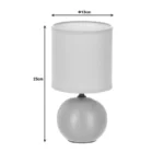 Επιτραπέζιο φωτιστικό PWL-1210 Ε14 κεραμικό σε γκρι απόχρωση - Image 3