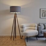 Φωτιστικό δαπέδου PWL-1059 Ε27 καρυδί-γκρι - Image 2