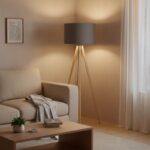 Φωτιστικό δαπέδου PWL-1060 Ε27 φυσικό-γκρι - Image 2