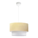 Φωτιστικό οροφής μονόφωτο PWL-1087 Ε27 μπεζ χρυσό-εκρού