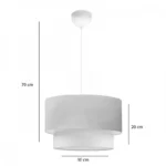 Φωτιστικό οροφής μονόφωτο PWL-1087 Ε27 μπεζ χρυσό-εκρού - Image 2