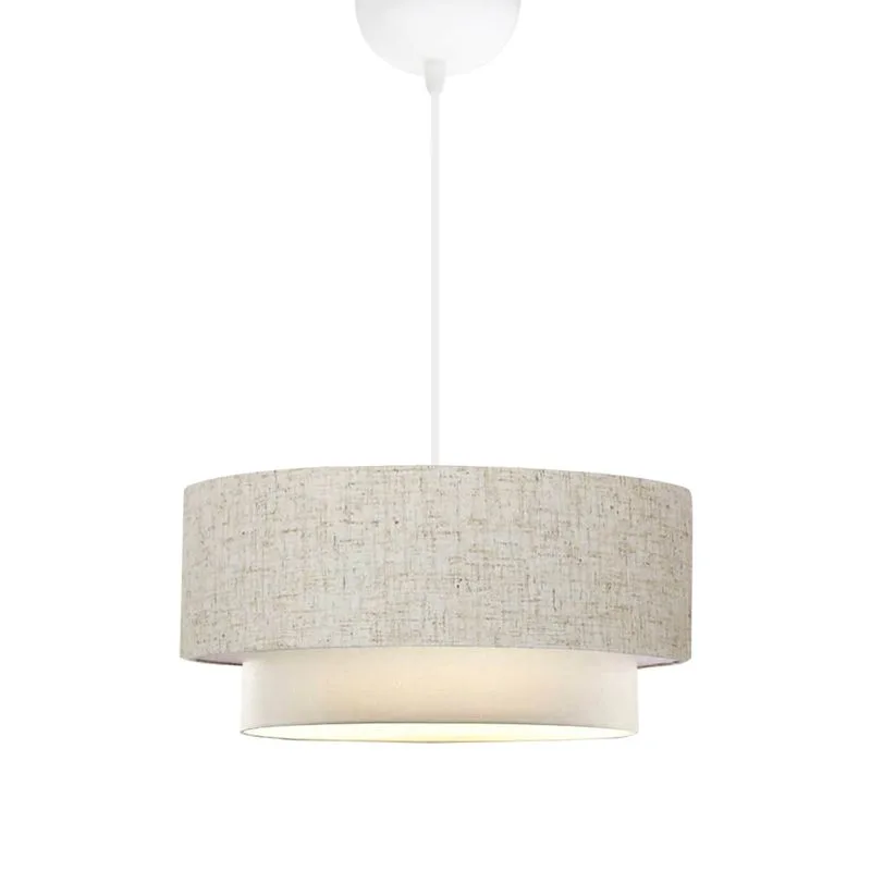 202-000132 Φωτιστικό οροφής Sombre ύφασμα σε γκρι με κρεμ χρώμα - Image 1