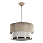 Φωτιστικό οροφής PWL-1090 Ε27 σε λευκή-χρυσή απόχρωση