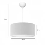 Φωτιστικό οροφής μονόφωτο PWL-1091 Ε27 σε κρέμα απόχρωση - Image 2