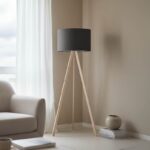 Φωτιστικό δαπέδου PWL-1060 Ε27 φυσικό-ανθρακί - Image 3