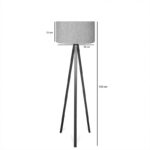 Φωτιστικό δαπέδου PWL-1059 Ε27 σε άμμου/μπεζ-καρυδί απόχρωση - Image 2