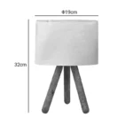 Επιτραπέζιο φωτιστικό PWL-1071 Ι  Ε27 μπεζ -καρυδί - Image 3