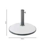 Βάση ομπρέλας Zicko τσιμέντο λευκό 35kg - Image 2