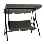 Κούνια κήπου Globo μέταλλο μαύρο-ύφασμα γκρι